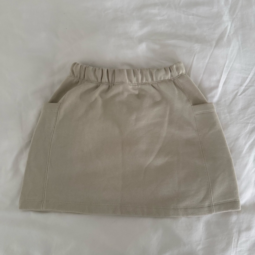Essentials Beige Mini Skirt With Drawstring - image 2
